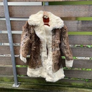 vintage rabbit fur coat